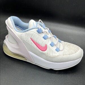 Nike Girls Air Max 270 Go Sneakers Summit White React Pink & Light Blue Shoes 12